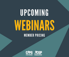Upcoming CAPG Webinars *Member Pricing*
